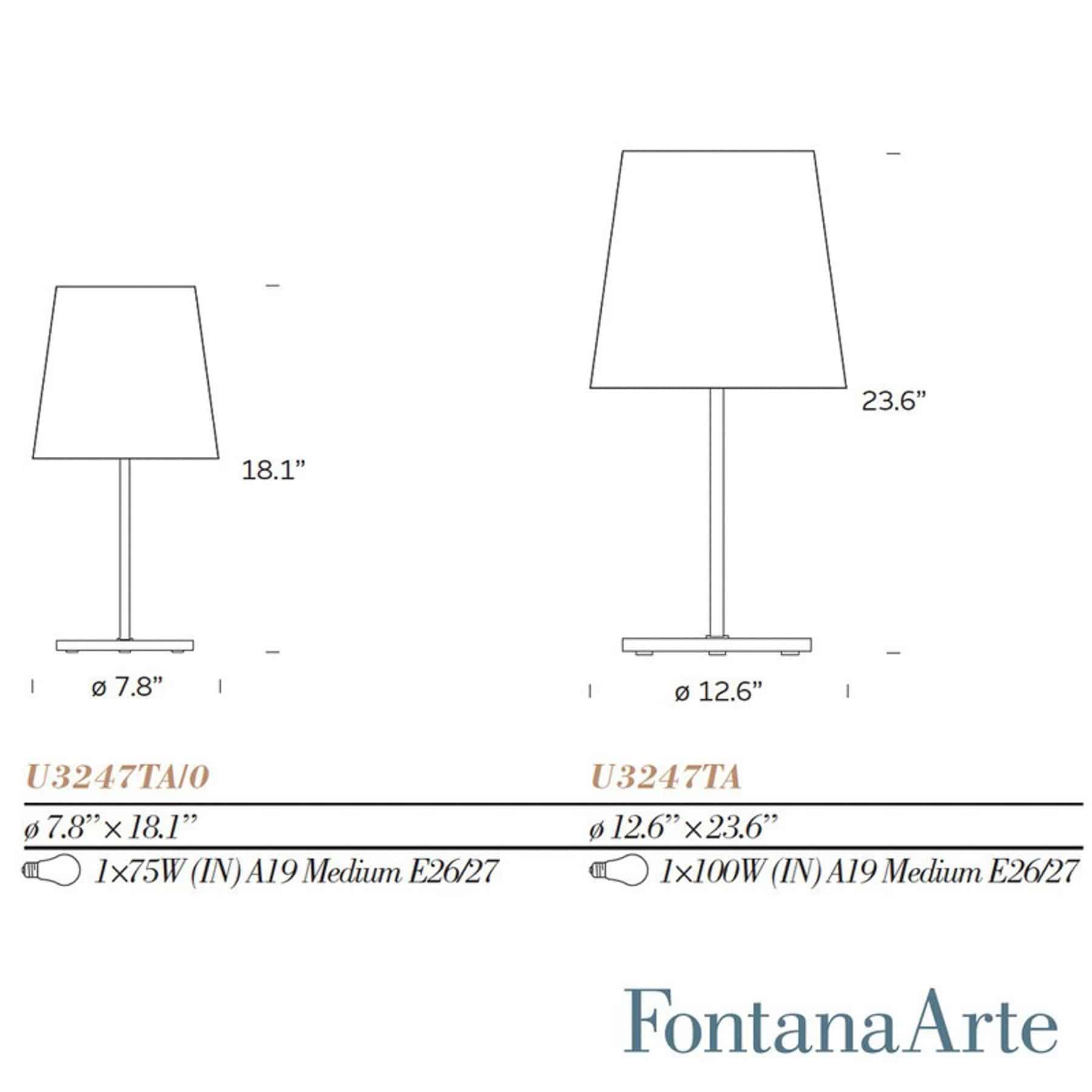 3247TA - Lampada da tavolo - Fontana Arte